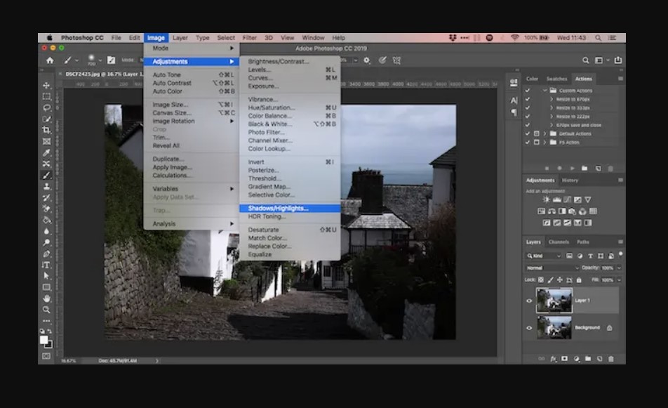 حذف سایه عکس با هوش مصنوعی فتوشاپ